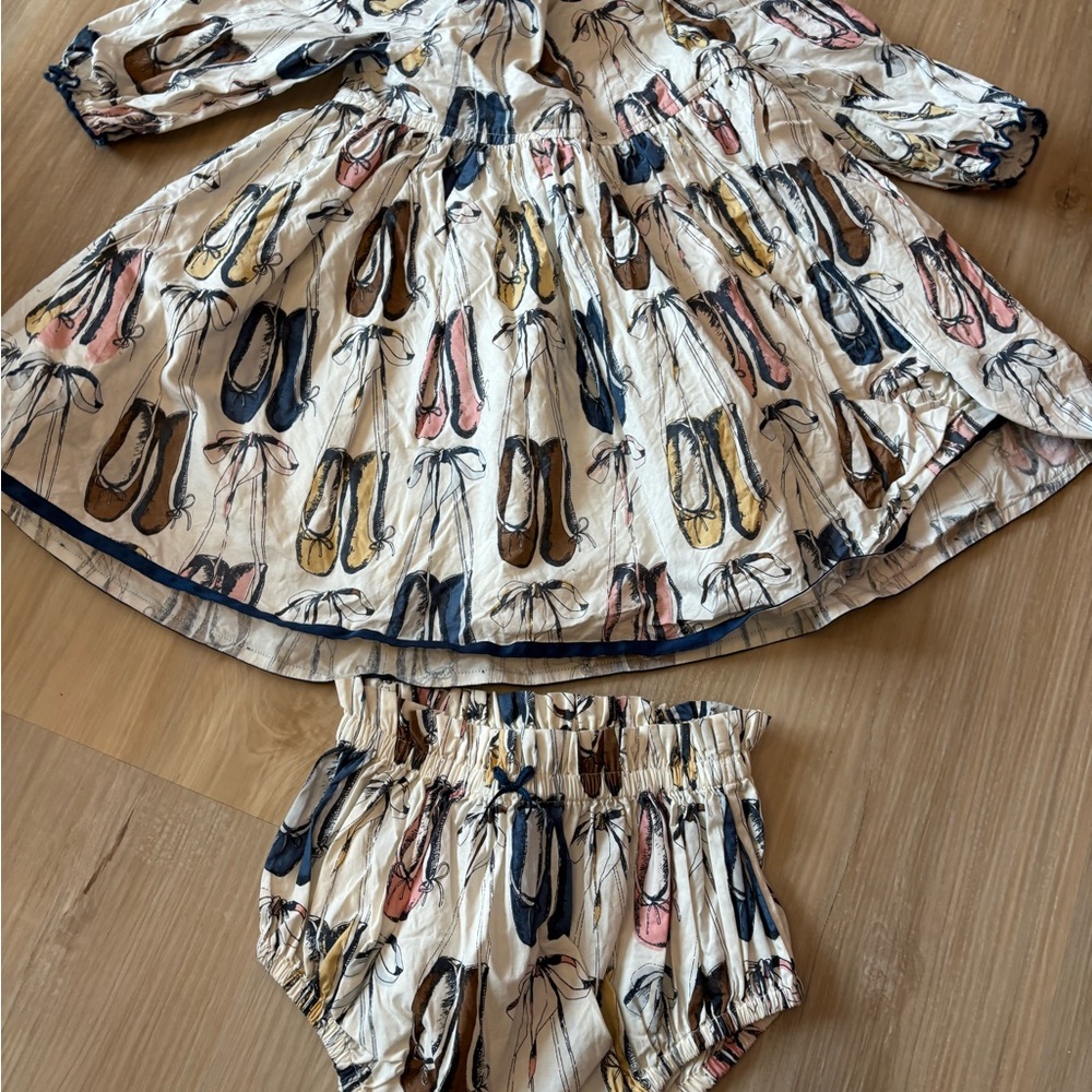 Pink chicken dance shoe dress and bloomers
